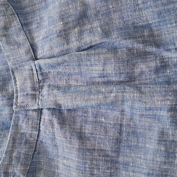 TALBOTS Linen Embroidered Square Neck Top Size XLP - Picture 4 of 5